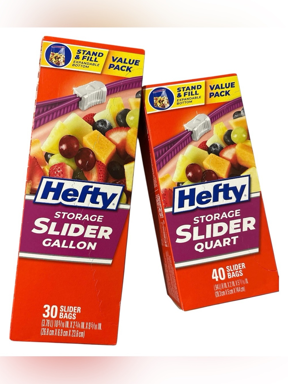 Storage Slider Bags - Gallon & Quart Value Pack